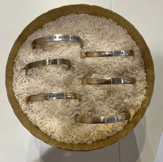 Bronze Stamped Affirmation Cuffs – Handcrafted Inspirational Jewelry