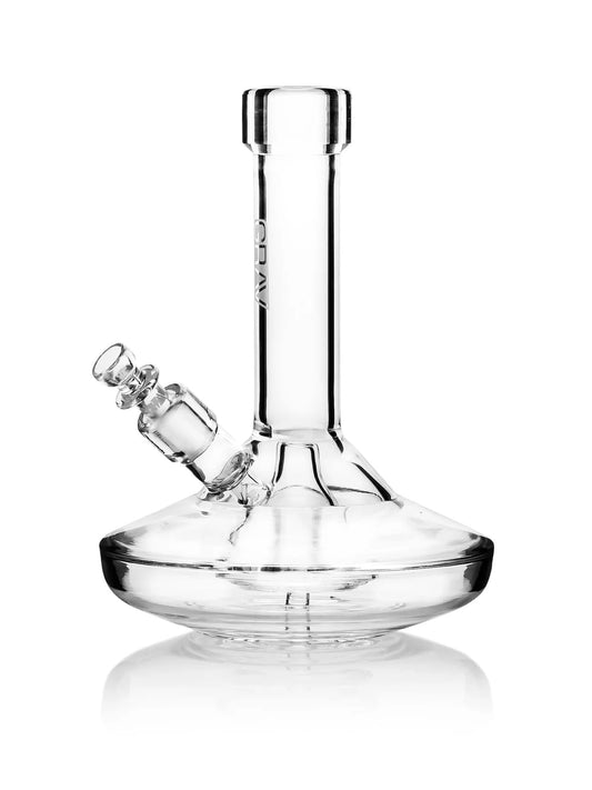 GRAV Small Wide Base Water Pipe, 8-inch glass bong, GRAV glass water pipe, borosilicate bong, small glass bong, wide base water pipe, GRAV 14mm Cup Bowl, fission perc water pipe, compact bong, splash-resistant glass pipe