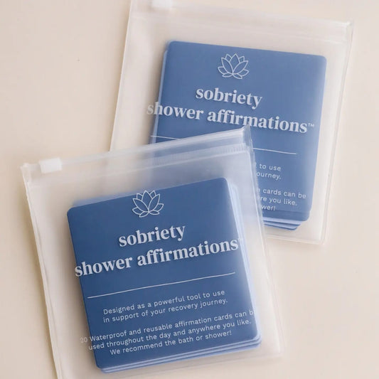 sobriety affirmation cards, recovery affirmation deck, shower affirmation cards, addiction recovery tools, sober support gifts, waterproof affirmation cards, mindfulness recovery tools, daily sobriety reminders