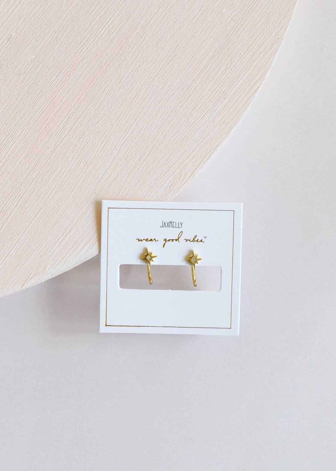 gold star huggies, star huggie earrings, gold huggie hoops, hypoallergenic gold earrings, 18k gold plated huggies, celestial earrings