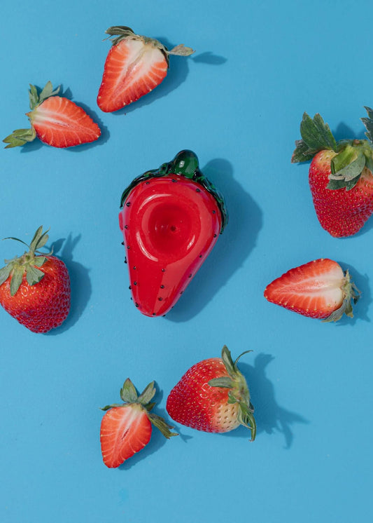 Strawberry glass pipe

Borosilicate hand pipe

Cute fruit smoking pipe

3 inch portable pipe

Novelty strawberry bowl

Mini glass herb pipe

Sweet pipe with carb

Durable borosilicate bowl

Fruity smoking accessory

Handheld strawberry pipe