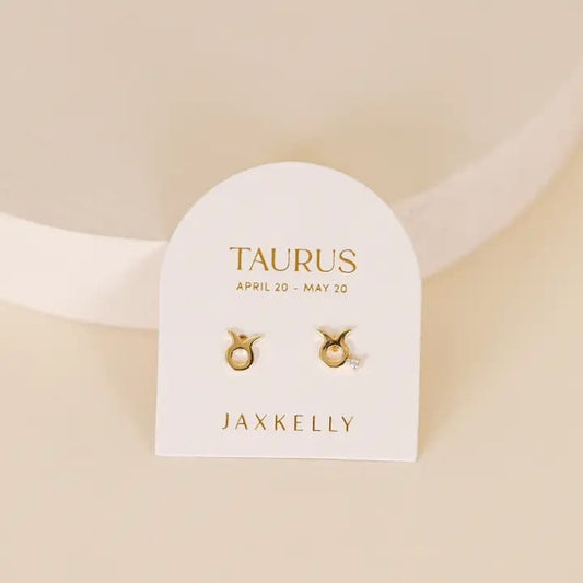 Zodiac Gold Earrings - Taurus