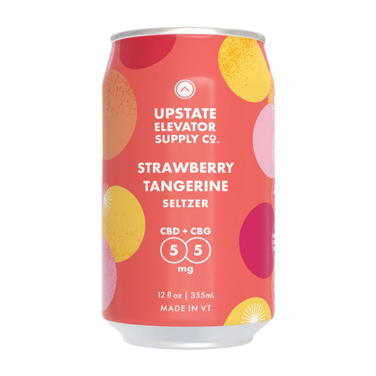 Upstate Wild Strawberry Tangerine – CBD + CBG Seltzer