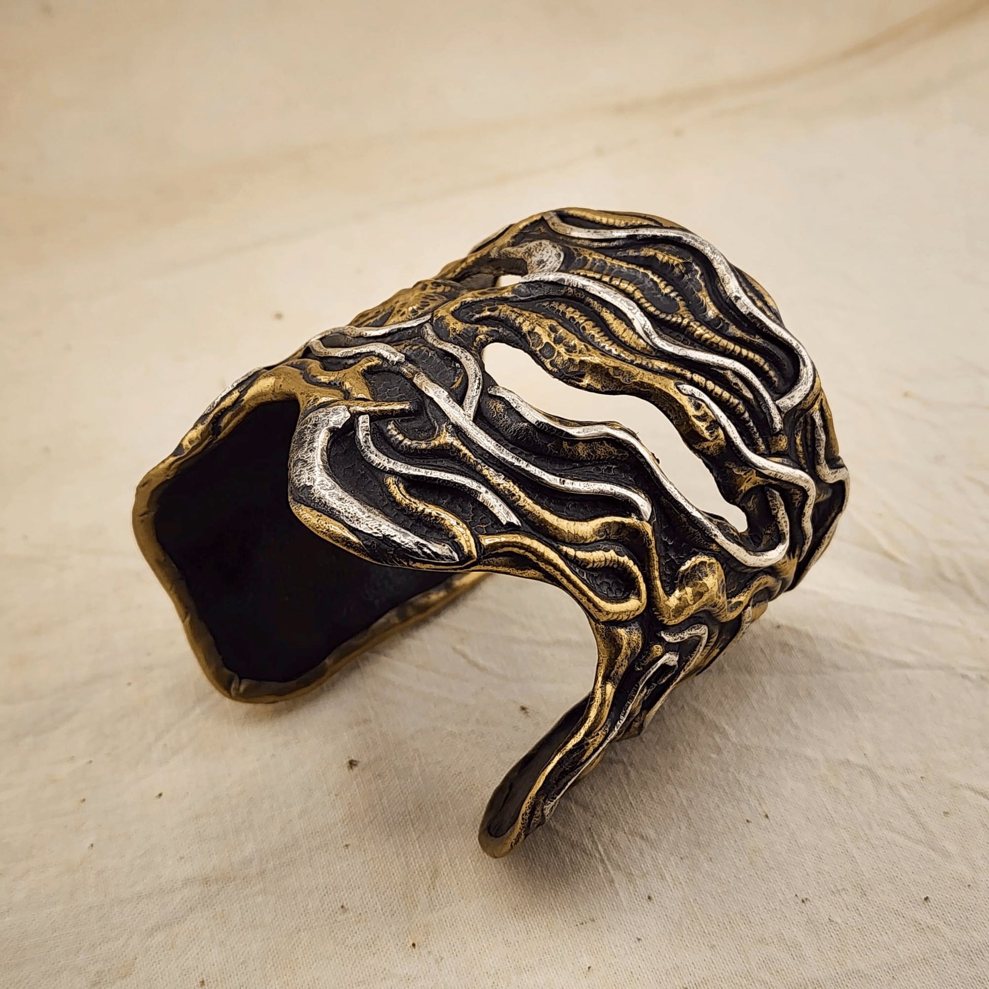 Bali craftsmanship, designer cuff, unisex jewelry