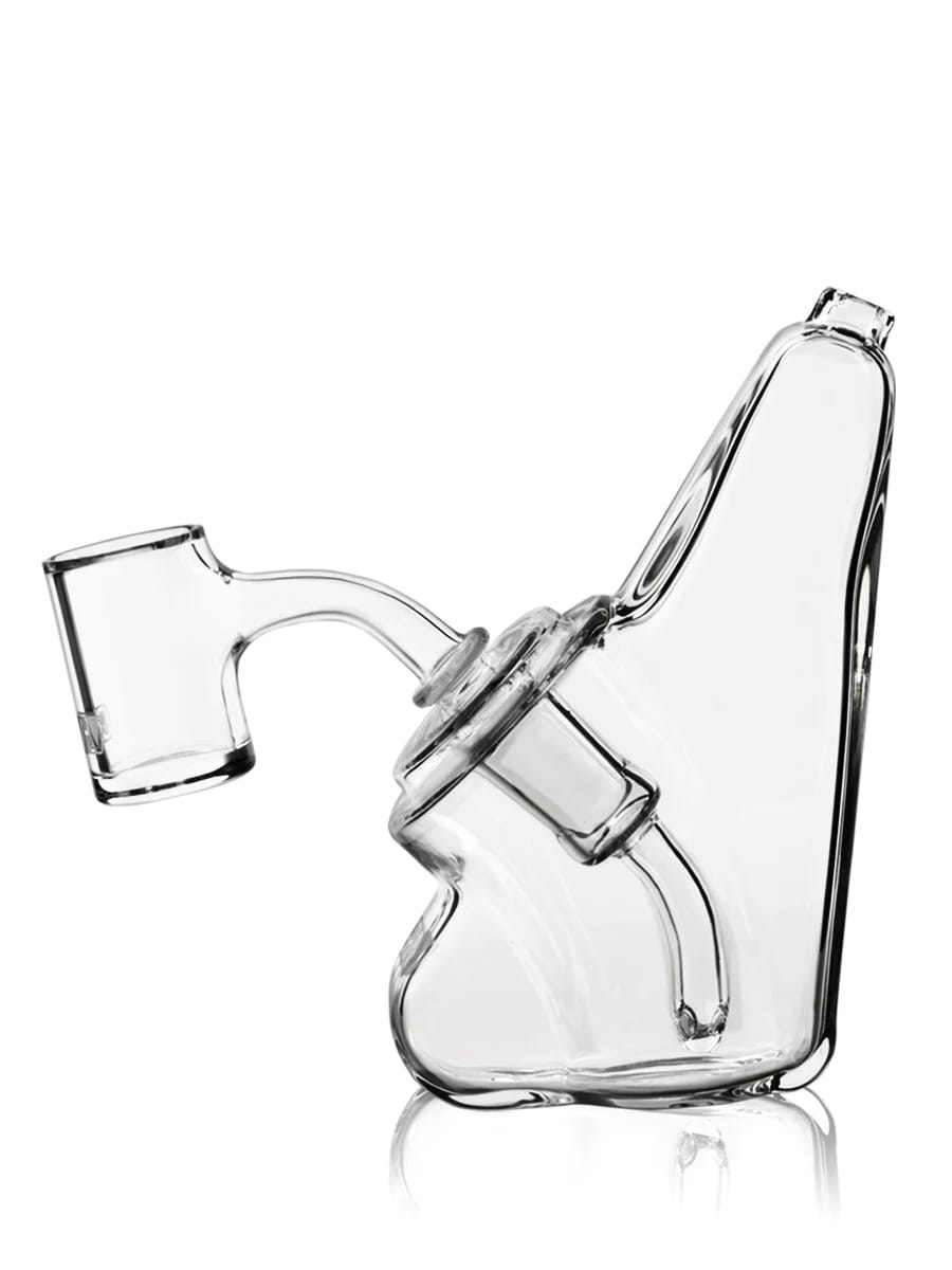 GRAV Wedge Bubbler Rig, GRAV Wedge Rig Clear, GRAV dab rig, GRAV bubbler, 3mm borosilicate glass rig