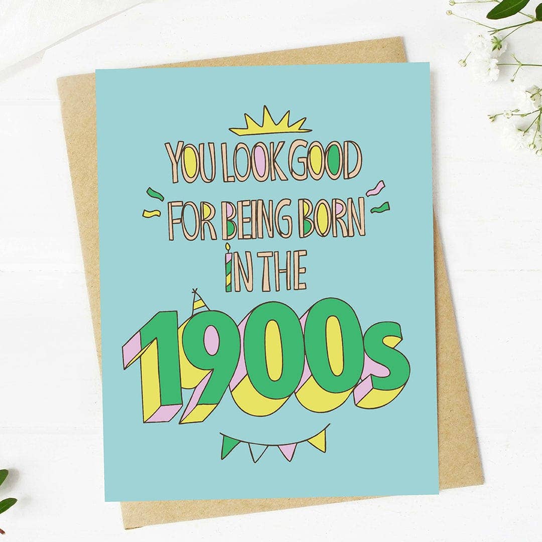 funny birthday card, sarcastic birthday card, snarky birthday card, 1900s joke card, humorous greeting card, witty birthday card, blank inside card, premium birthday card