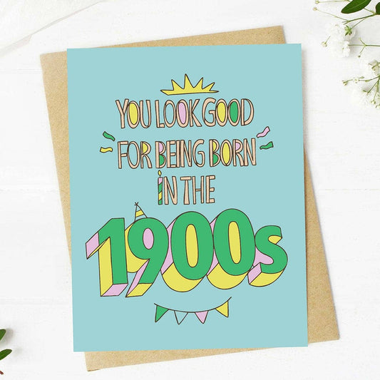 funny birthday card, sarcastic birthday card, snarky birthday card, 1900s joke card, humorous greeting card, witty birthday card, blank inside card, premium birthday card