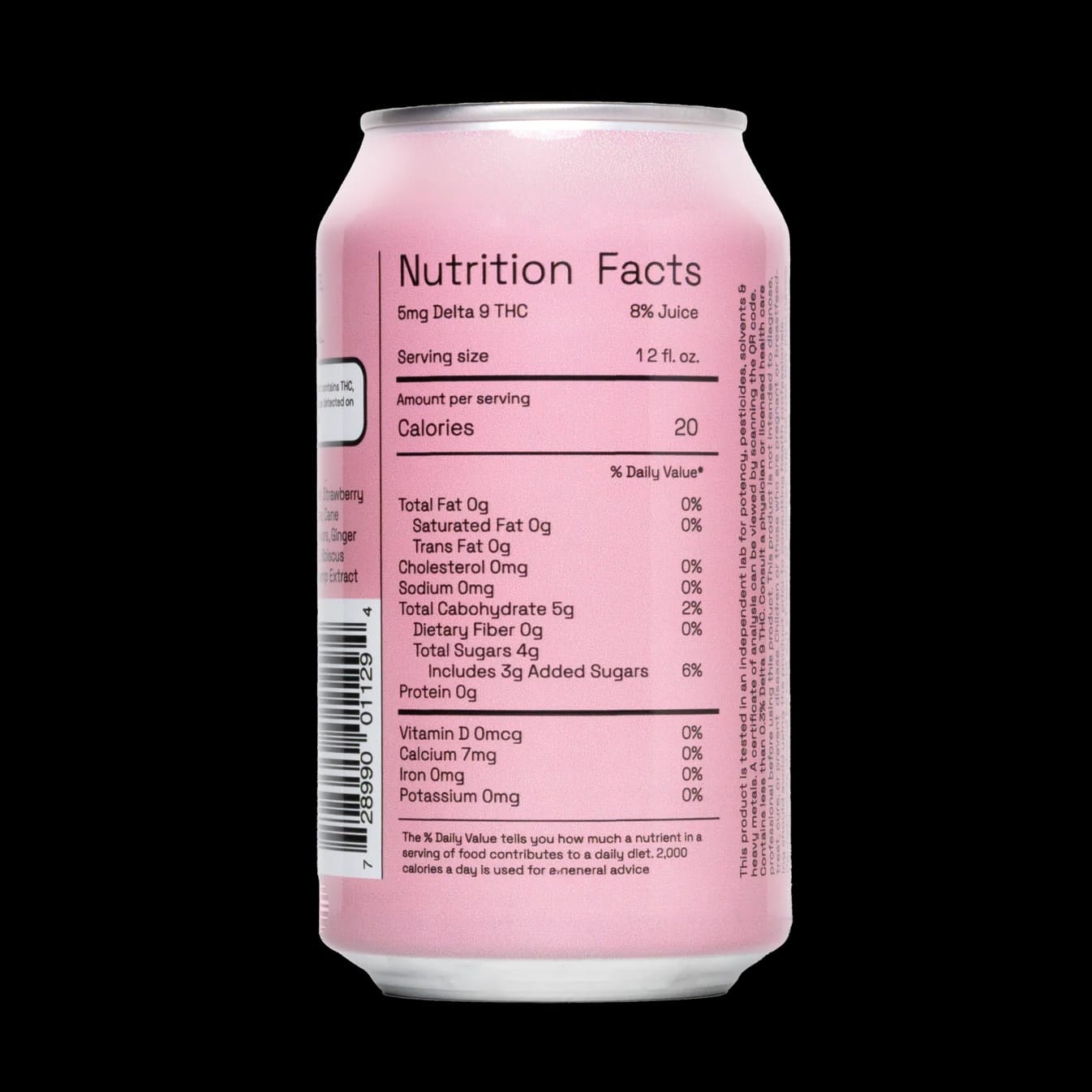 Cali Sober drink, Berry Ginger THC, Delta-9 THC beverage, cannabis mocktail, THC sparkling drink, low-sugar THC drink, hemp-infused fizz