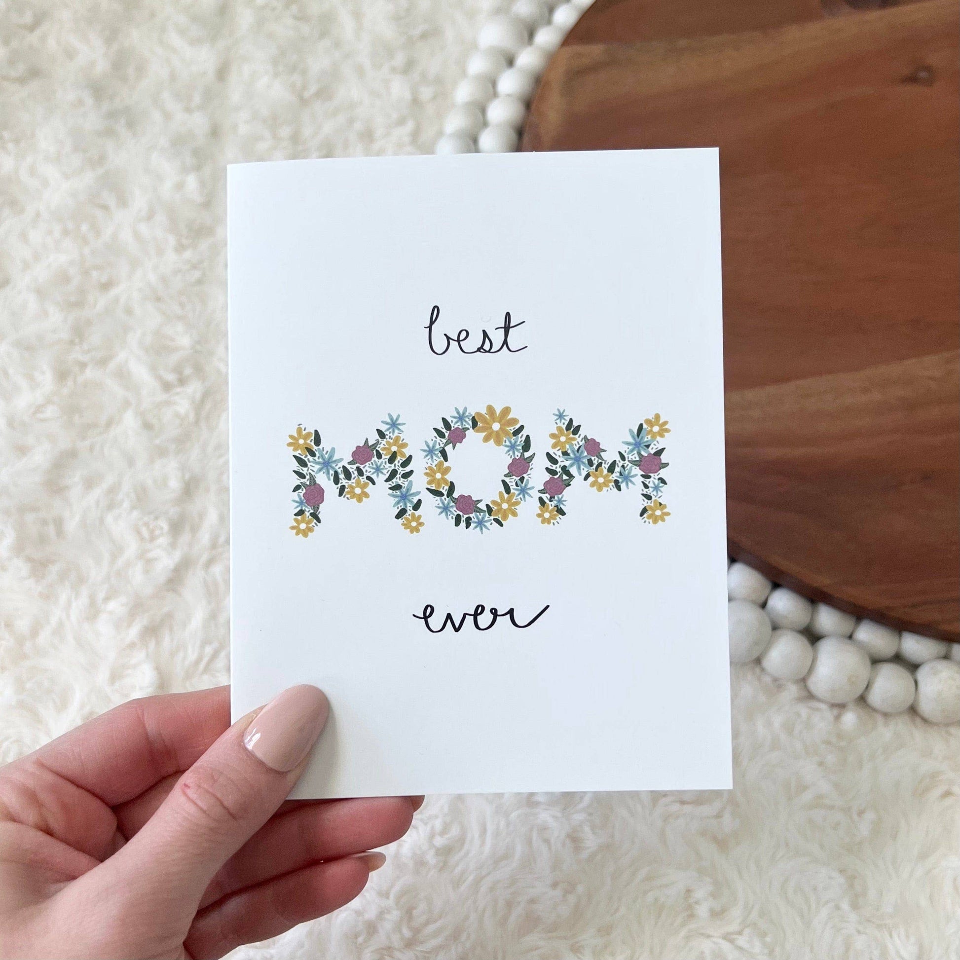 Mother’s Day card, Best Mom Ever card, hand-drawn greeting card, blank card for mom, Mother’s Day gift idea, premium stationery, eco-friendly card, heartfelt Mother’s Day card