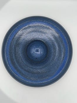 Mike Teal pottery, blue oil spill platter, handmade porcelain, wheel-thrown ceramics, serving dish set, artisan stoneware, Tulsa ceramic artist, functional pottery, handmade serveware, YENology artisan collection