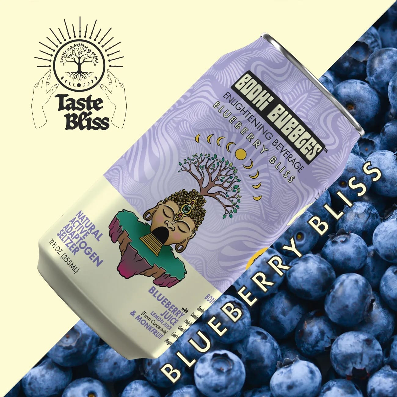 nootropic sparkling drink
alcohol-free blueberry drink
calming adaptogen seltzer