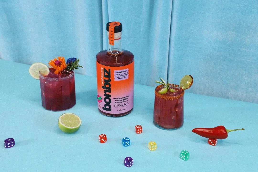 alcohol-free aperitif, adaptogen beverage, nootropic drink, Bonbuz NA spirit