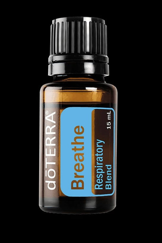 doTERRA breathe oil, respiratory essential oil, breathe blend, eucalyptus oil blend, peppermint oil, clear airways oil, essential oil for sleep, sinus relief oil, aromatherapy blend, seasonal support essential oil