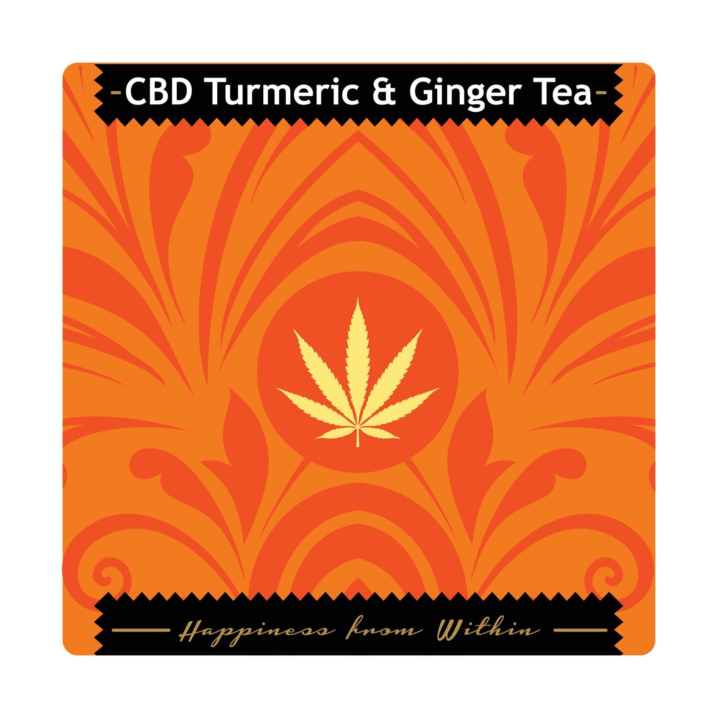 turmeric ginger CBD tea, wellness tea, THC-free CBD