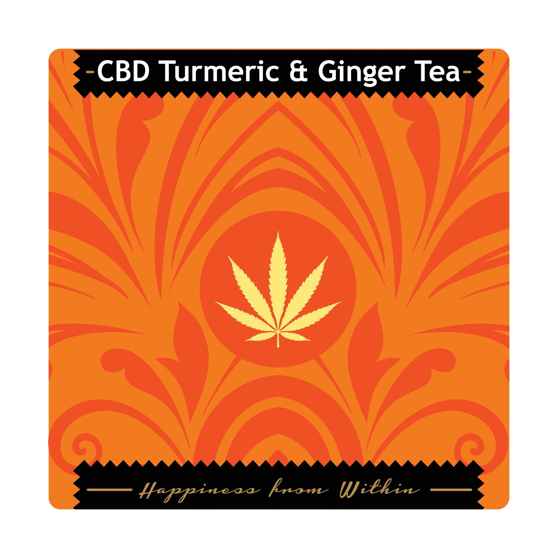 turmeric ginger CBD tea, wellness tea, THC-free CBD