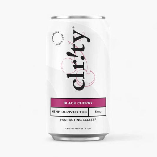 clr!ty THC seltzer, hemp drink black cherry