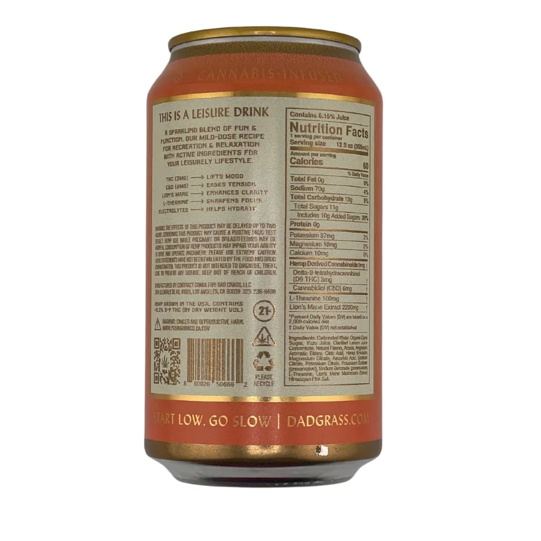uzu grapefruit cannabis beverage nutritional information