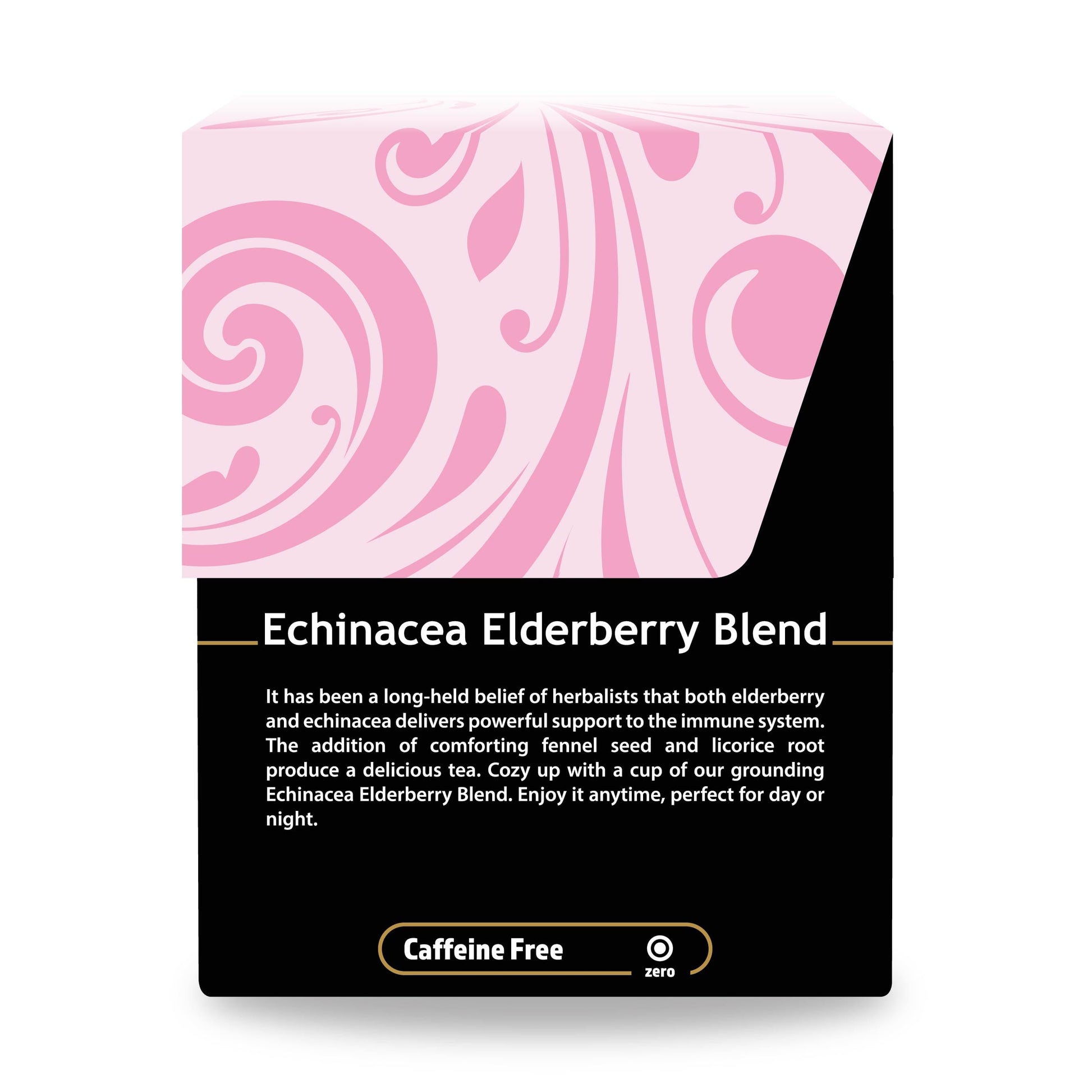echinacea elderberry tea, immune support tea, vitamin C tea, antioxidant tea, elderberry echinacea blend, cold and flu tea, herbal defense tea, Buddha Teas