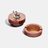 tabletop lighter, copper lighter, recycled acrylic lighter, modern home accessories, luxury decor, sustainable lighter, butane tabletop lighter, YENology home collection, statement lighter, ashtray catchall