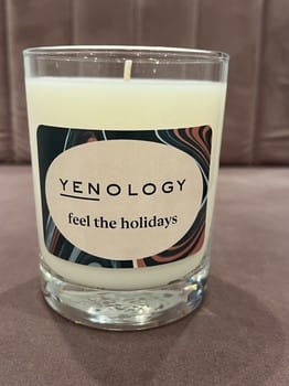 holiday candle, YENology candle, soy wax candle, exclusive scent, winter candle, cinnamon clove candle, cedar juniper candle, mindful home fragrance, seasonal decor, gift for holidays