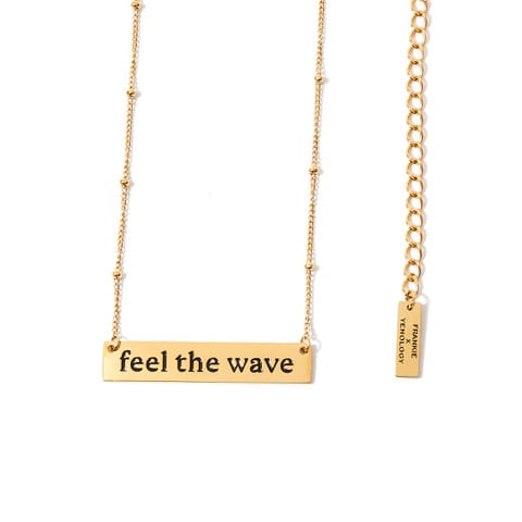 feel the wave necklace, Frankie Smoke jewelry, YENology necklace, female owned brand