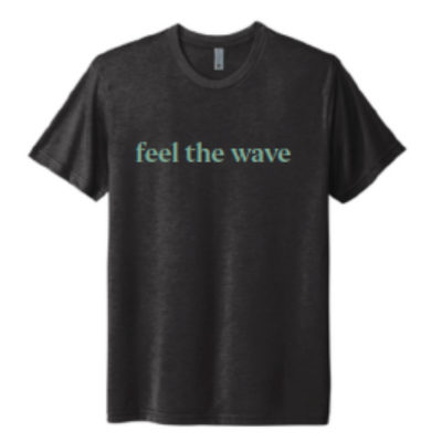 YENology shirt, unisex tri-blend tee, vintage black t-shirt, feel the wave apparel