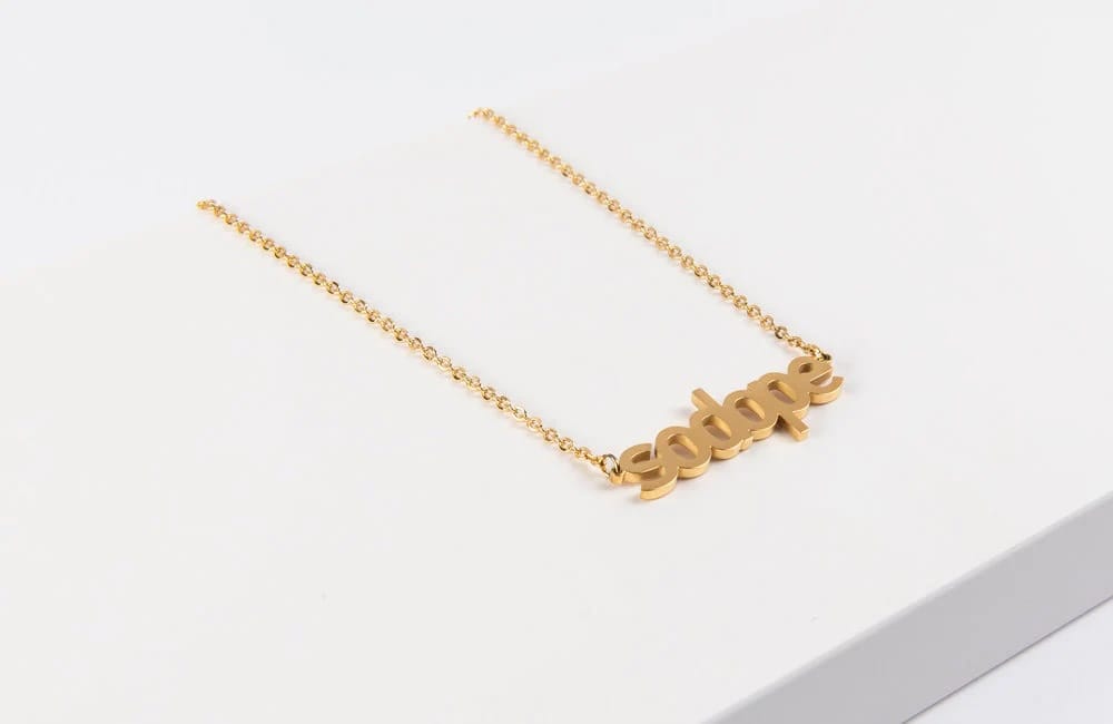 Frankie Smoke jewelry, So Dope necklace, statement necklace, gold necklace, silver necklace, stainless steel jewelry, cannabis-inspired jewelry, bold chain, flat-roll chain, YENology accessories