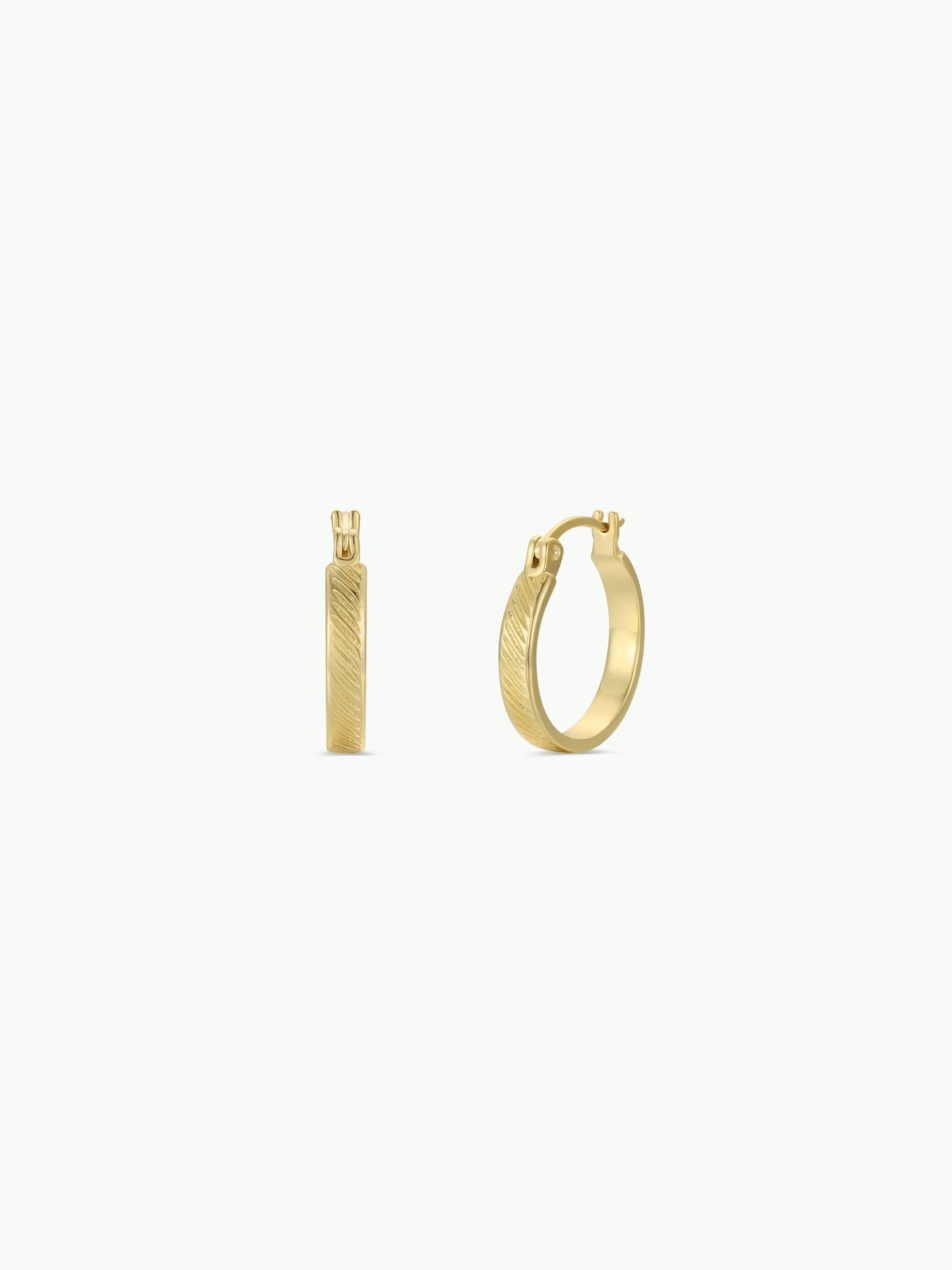 textured gold hoops, 18mm gold hoops, gold hoop earrings, hypoallergenic hoops, everyday gold earrings, gold plated hoops