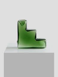 Laundry Day pipe, glass pipe, Tanjun pipe, borosilicate pipe, minimalist smoking accessories, designer pipe, modern smokeware, incense holder, YENology accessories, functional art - green