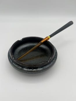 Hand-thrown ceramic ash tray
Mike Teal pottery
Stoneware ash tray dish
Functional Cone 6 pottery