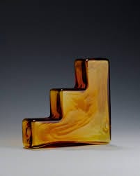 Laundry Day pipe, glass pipe, Tanjun pipe, borosilicate pipe, minimalist smoking accessories, designer pipe, modern smokeware, incense holder, YENology accessories, functional art - amber