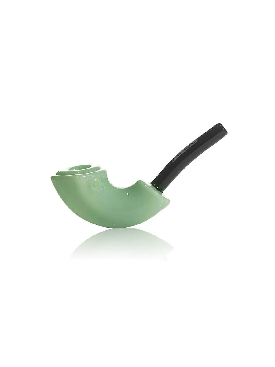 GRAV Rocker Sherlock, Sherlock pipe, glass hand pipe, GRAV glassware, modern Sherlock, smoking accessories, borosilicate pipe, cannabis pipe, GRAV smoking tools, YENology smoking collection - Jade Green