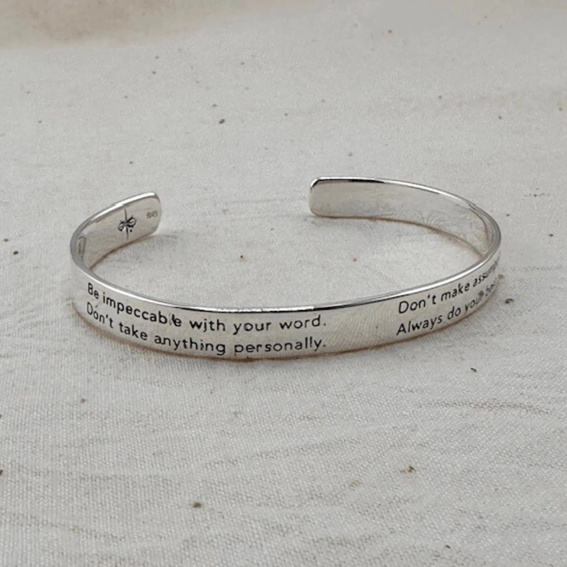affirmation jewelry, minimalist cuff bracelet, wisdom bracelet