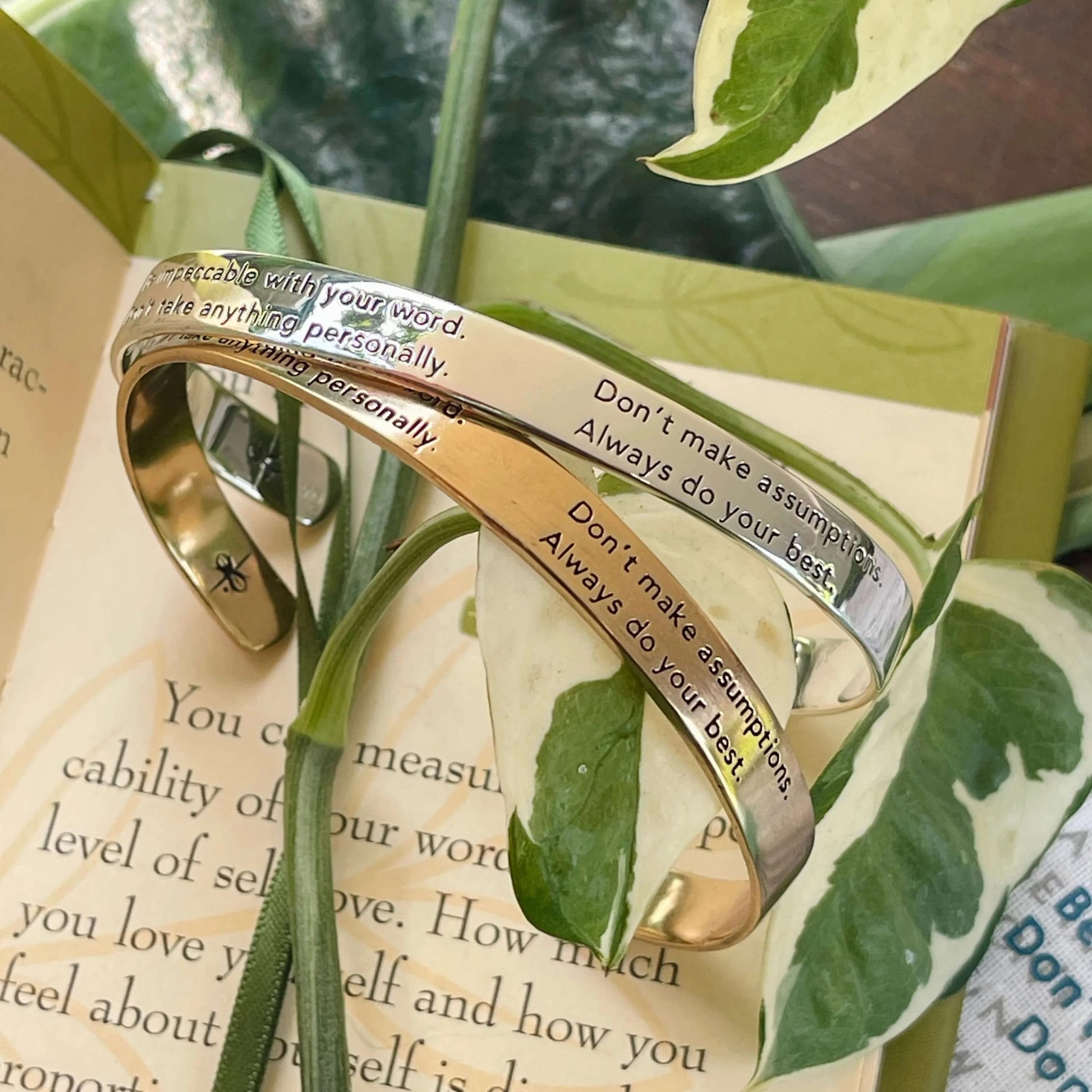 four agreements bracelet, mindful jewelry, don miguel ruiz jewelry