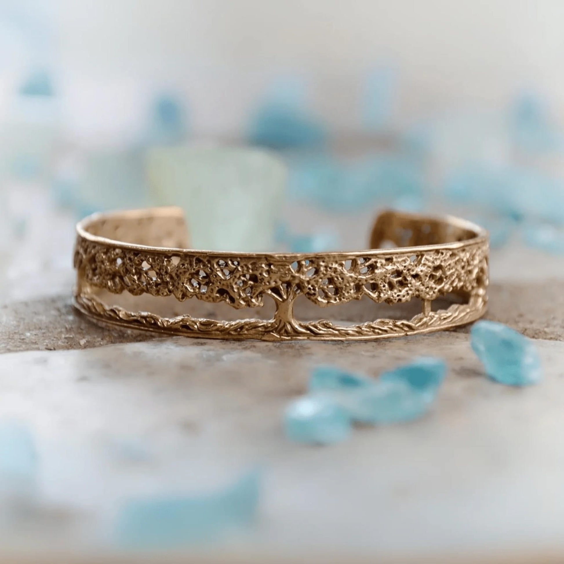 tree of life bracelet, bronze cuff bracelet, filigree jewelry, grounding bracelet, spiritual jewelry, artisan cuff, resilience jewelry