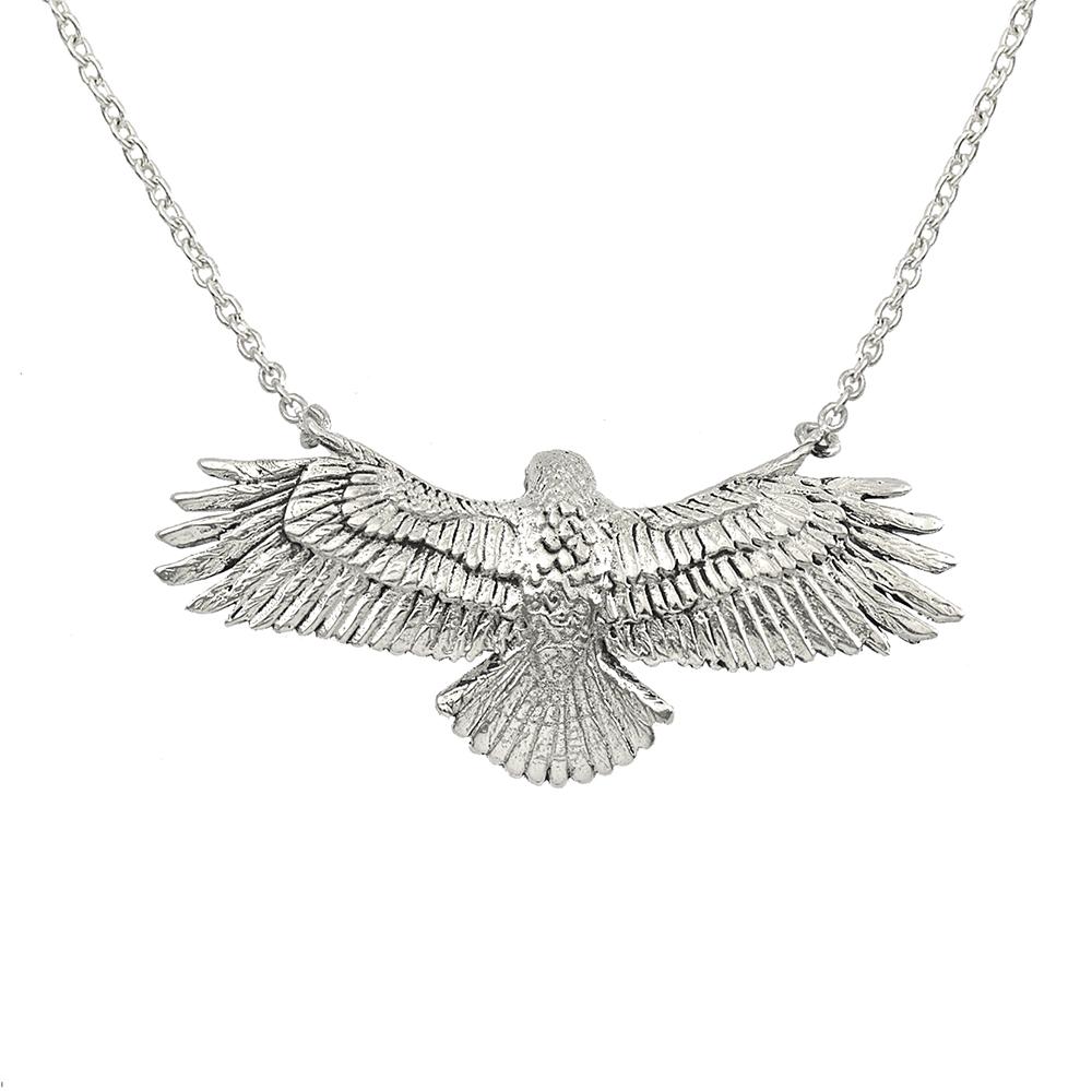Hawk “Clarity” Necklace – Sterling Silver Symbol of Vision & Strength