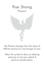 Phoenix symbol with text 'Rise Strong Phoenix' on a white background