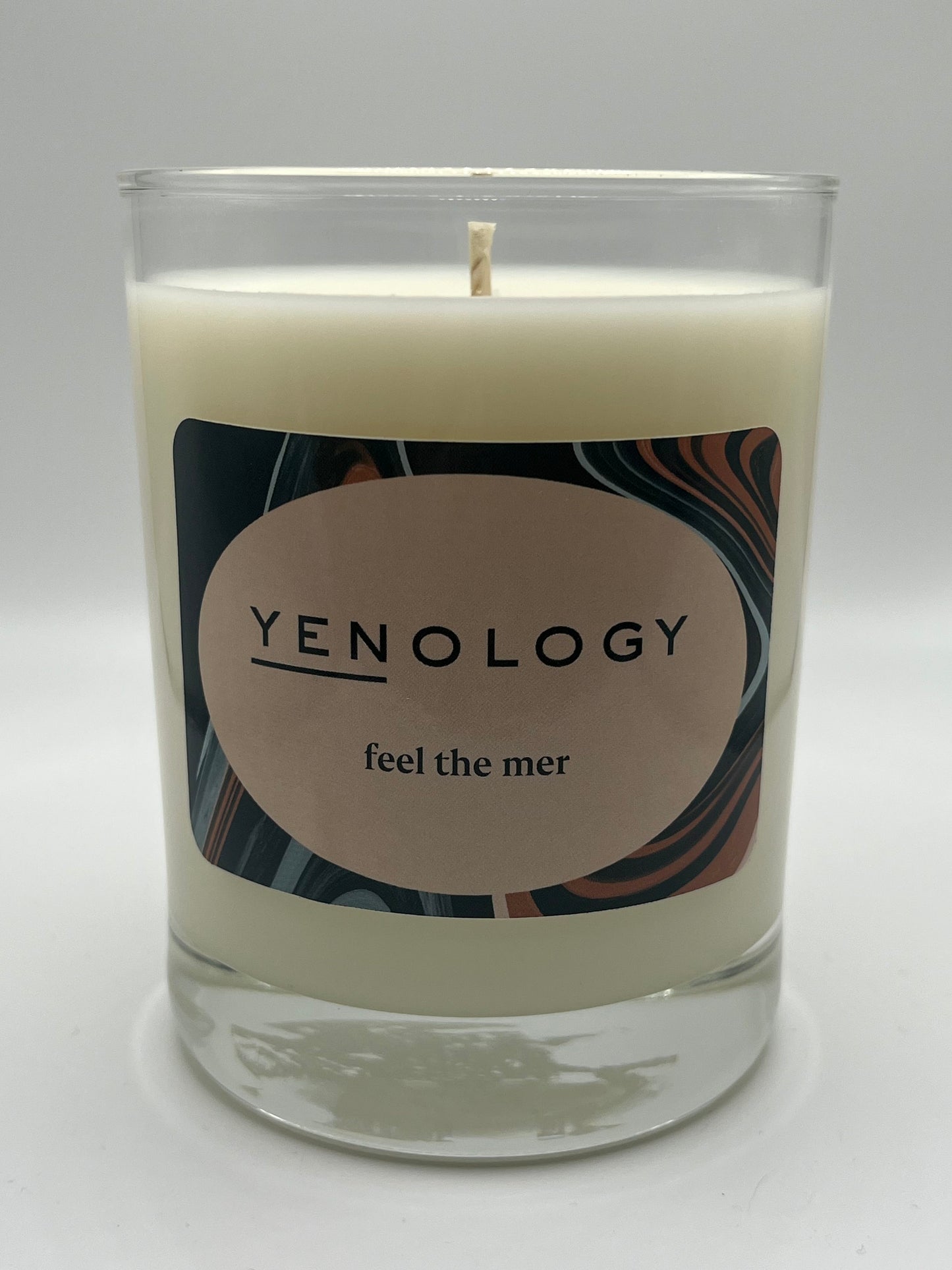 sea salt candle, amber candle, ocean candle, spa candle, cardamom candle, YENology candle, soy wax candle, coastal scent, relaxing home fragrance, clean candle
