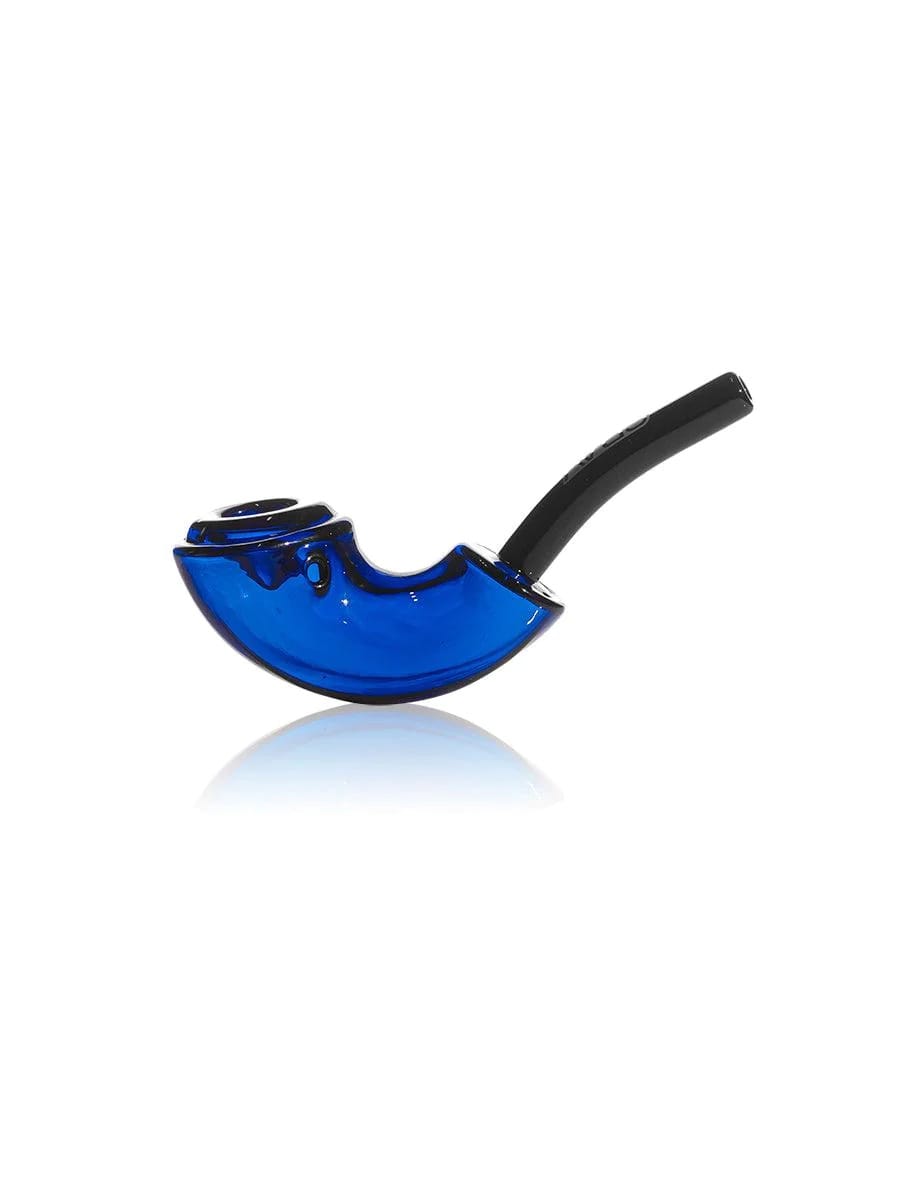 GRAV Rocker Sherlock, Sherlock pipe, glass hand pipe, GRAV glassware, modern Sherlock, smoking accessories, borosilicate pipe, cannabis pipe, GRAV smoking tools, YENology smoking collection - Blue