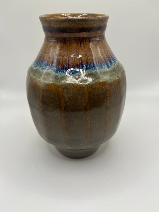 Multi-colored small vase

Mike Teal pottery

Hand-thrown ceramic vase

Cone 6 stoneware art

5.5” colorful pottery vase

Handmade decorative vessel

Tulsa studio ceramics

Functional ceramic home decor

Artisan small flower vase

Wheel-thrown pottery art
