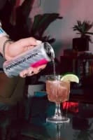 Psychedelic Water drink, hibiscus lime kava