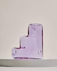 Laundry Day pipe, glass pipe, Tanjun pipe, borosilicate pipe, minimalist smoking accessories, designer pipe, modern smokeware, incense holder, YENology accessories, functional art - purple