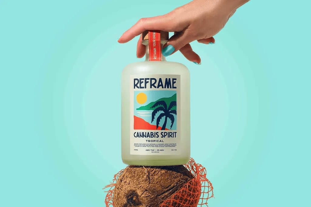 Reframe cannabis spirit, THC beverage