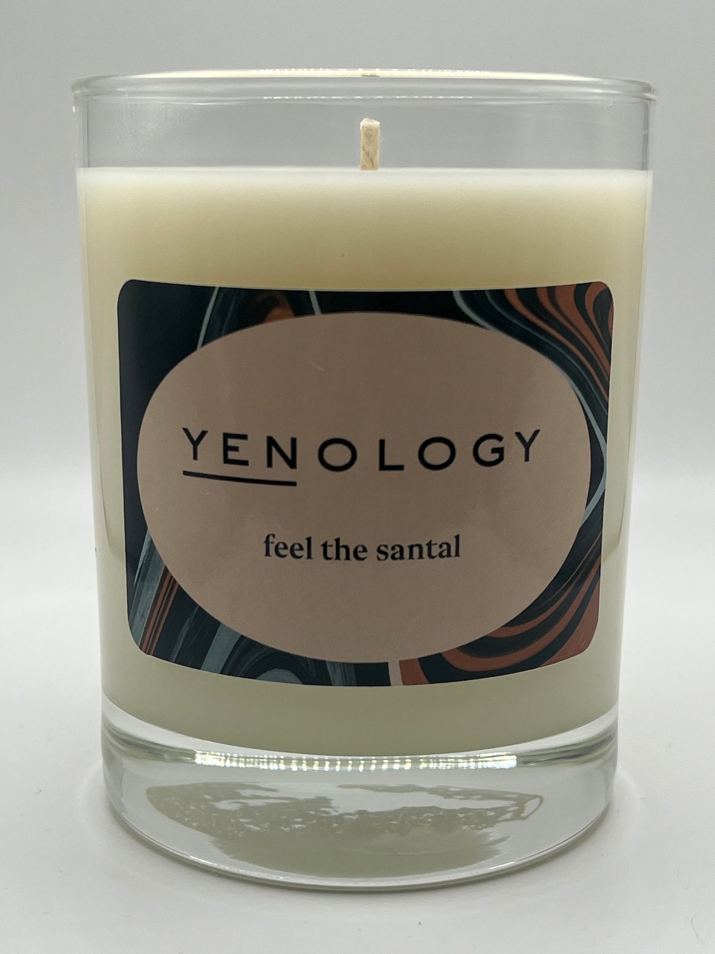 santal candle, amber candle, musk candle, cardamom candle, YENology candle, soy wax candle, warm home fragrance, luxury candle, cozy scent, clean candle