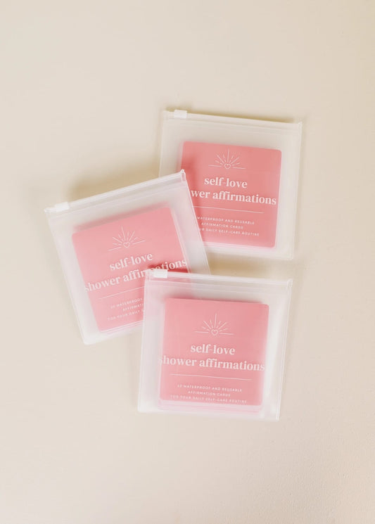 self love affirmation cards, shower affirmation cards, waterproof affirmations, daily affirmation deck, mindfulness shower cards, self acceptance affirmations, reusable affirmation cards
