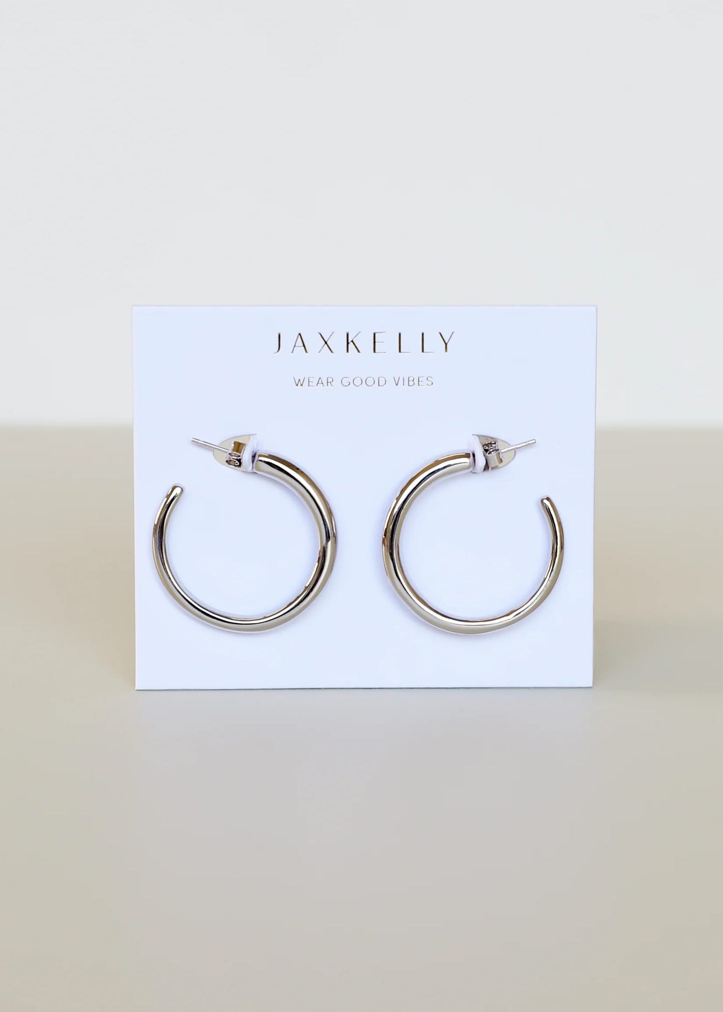 silver hoop earrings, medium silver hoops, everyday hoops, 30mm silver hoops, classic silver earrings, hypoallergenic hoops, tarnish free silver earrings