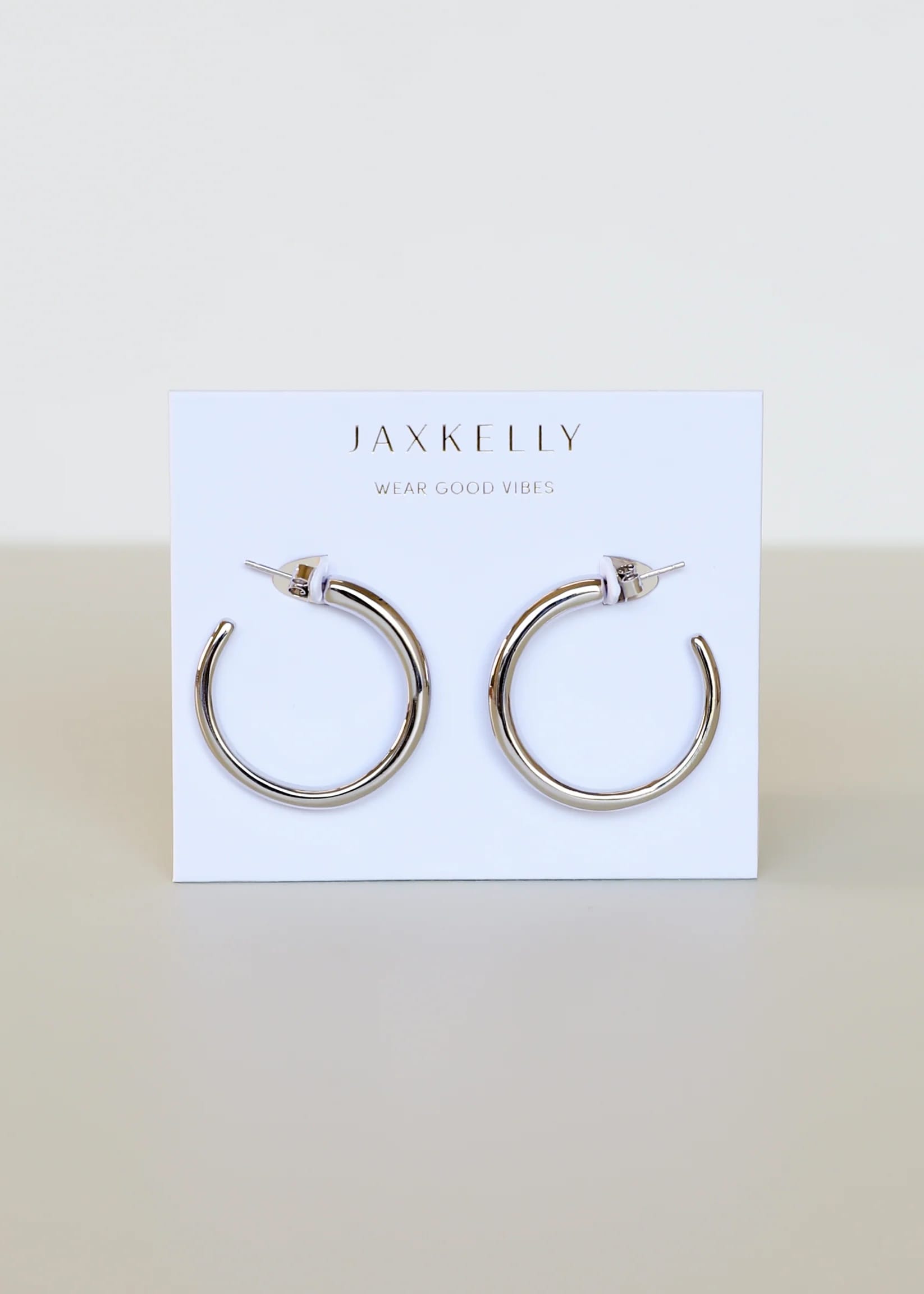 silver hoop earrings, medium silver hoops, everyday hoops, 30mm silver hoops, classic silver earrings, hypoallergenic hoops, tarnish free silver earrings