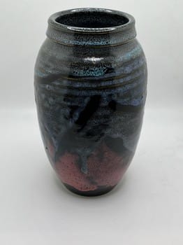 Multi-colored oil spot vase
Mike Teal porcelain vase
Hand-thrown ceramic vase
Oil spot glaze pottery