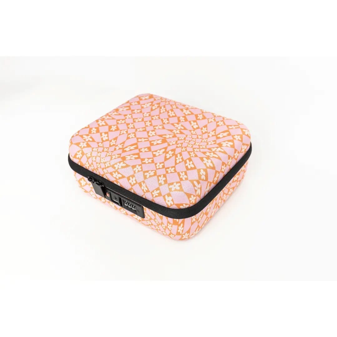 Floral design storage box

Secure cannabis accessories case

Fun patterned lockbox