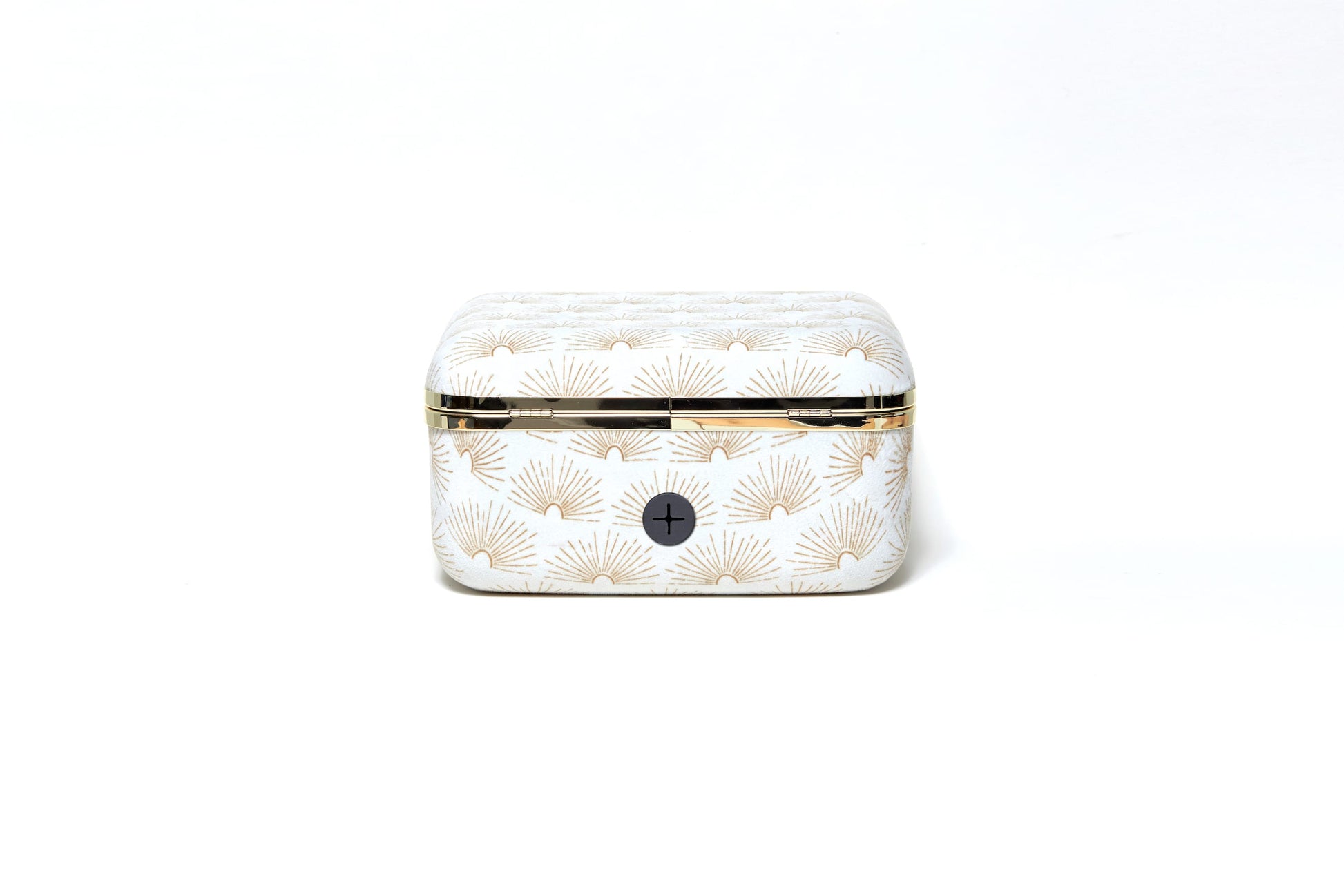 Decorative box with floral pattern on a white background
